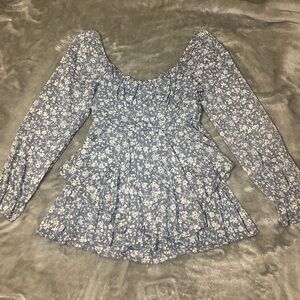 Floral Blue Women's rumper